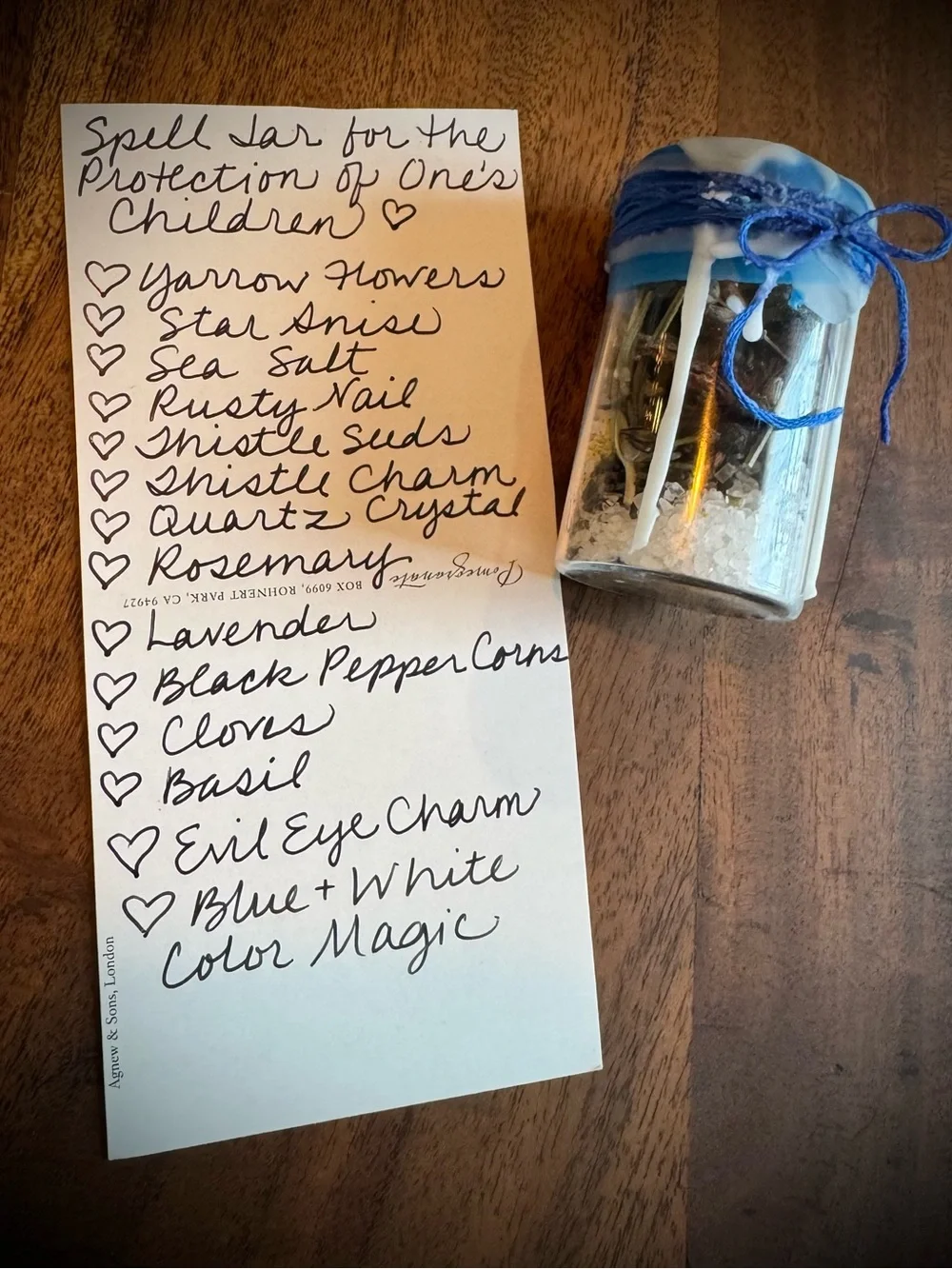 Handcrafted Magic Spell Jar for the Protection of One’s Children